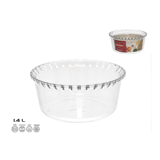 Alpha55 Moule en verre soufflé 1,4L cuisson uniforme