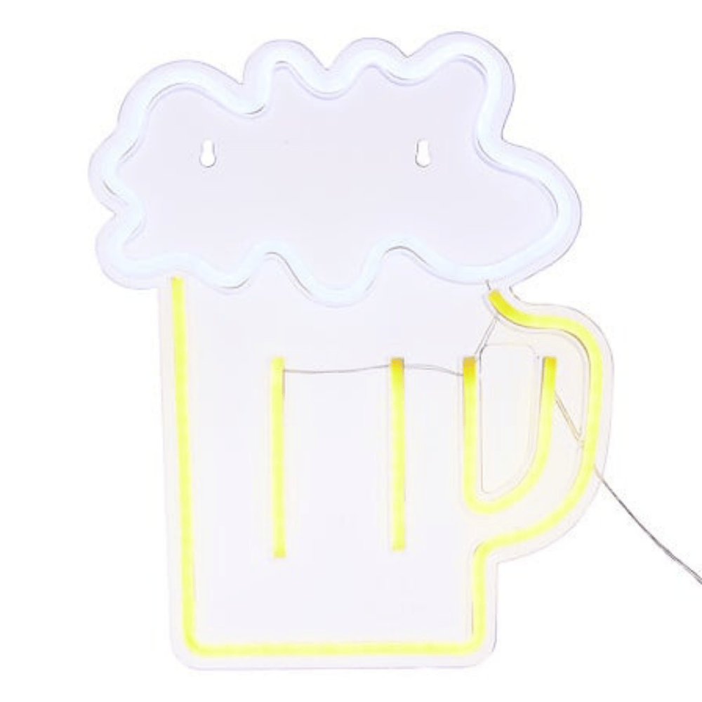 alpha55 Néon LED Mural Bière Jaune – Décoration Lumineuse