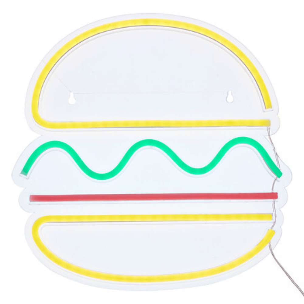 alpha55 Néon LED Mural Burger – Décoration Lumineuse Originale