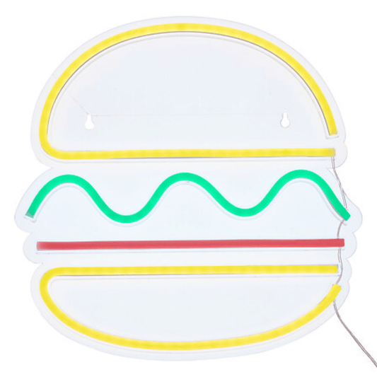 alpha55 Néon LED Mural Burger – Décoration Lumineuse Originale