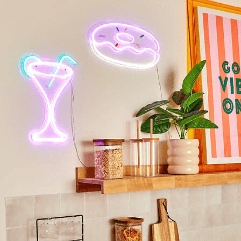 alpha55 Néon LED Mural Donut – Décoration Lumineuse Gourmande