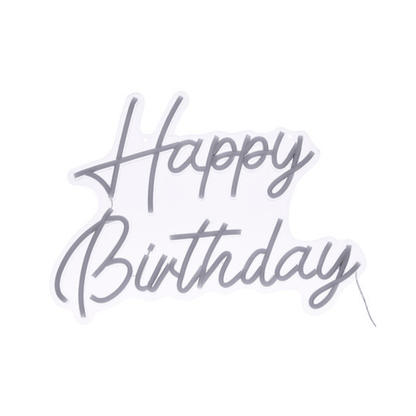 alpha55 Néon LED Mural Happy Birthday Jaune