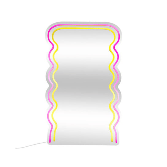alpha55 Néon LED mural miroir Wavy design moderne