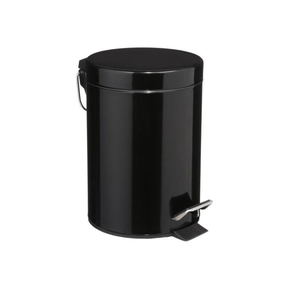 alpha55 Noir / 3L Poubelle à Pédale 3 L en Métal Élégante