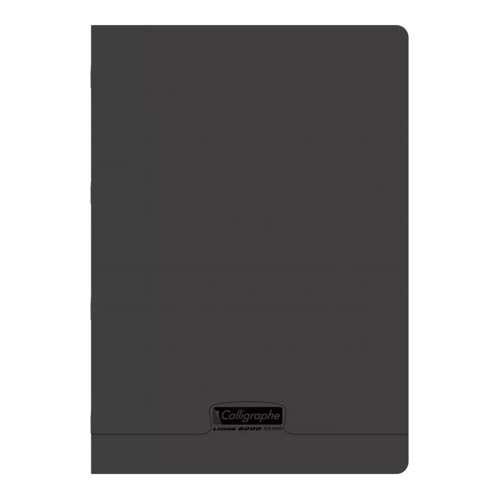 Alpha55 Noir Cahier Piqué 8000 Polypro A4 96P Séyès 90g