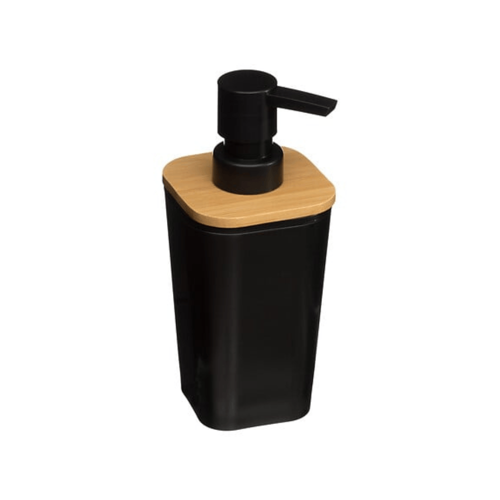 alpha55 Noir Distributeur à Savon Natureo en Bambou Élégant