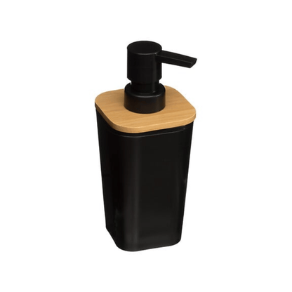 alpha55 Noir Distributeur à Savon Natureo en Bambou Élégant