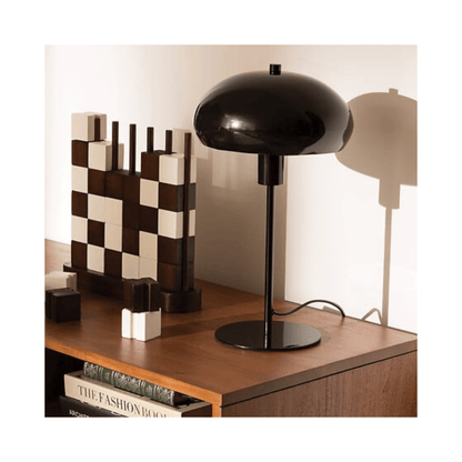 alpha55 Noir Lampe champignon Savio en métal design moderne