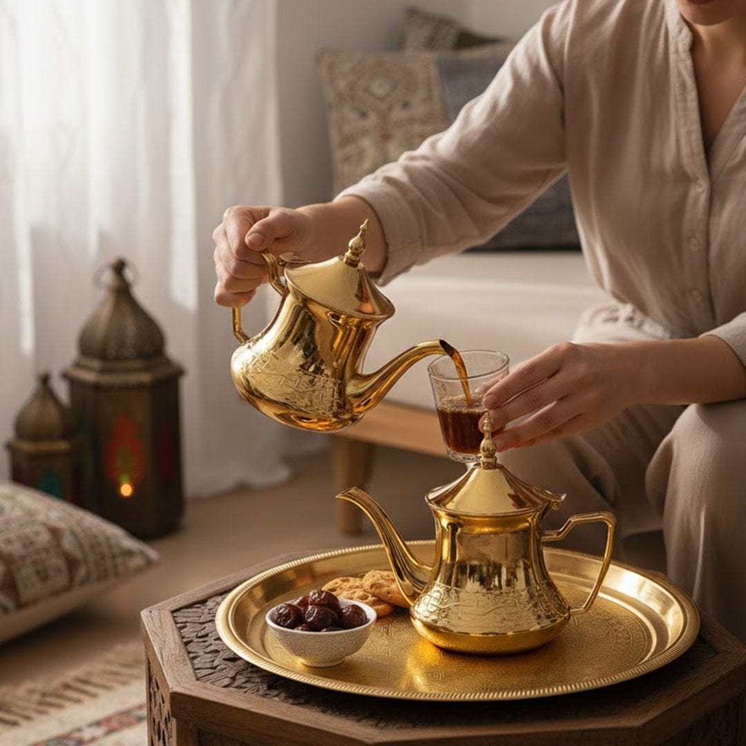 Alpha55 Pack Théière 0,8L + 1,6L + Plateau Marocain – Chic