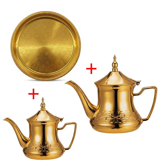 Alpha55 Pack Théière 0,8L + 1,6L + Plateau Marocain – Chic