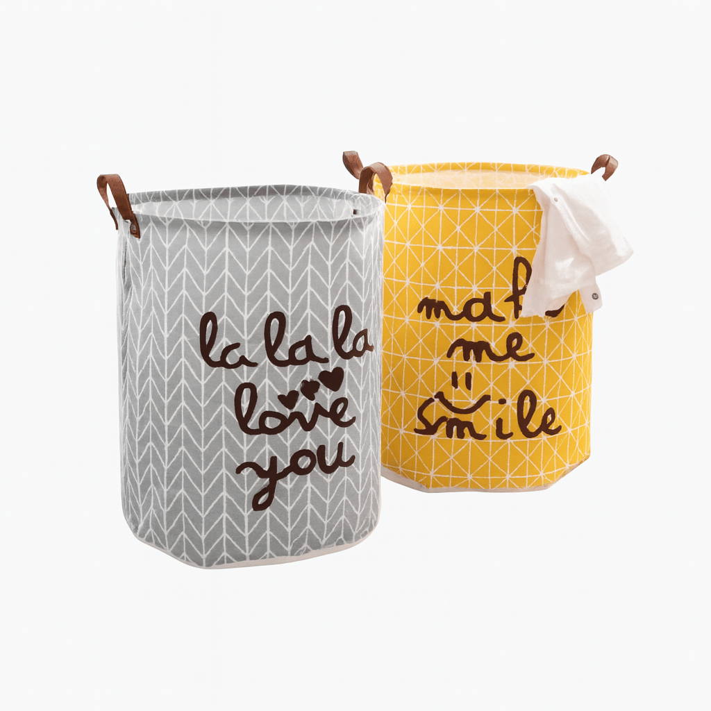 Alpha55 Panier à linge en tissu imprimé – Pratique & décoratif