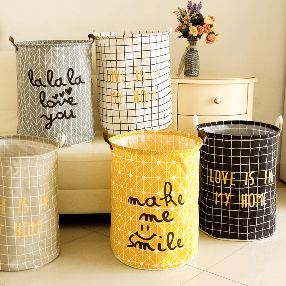Alpha55 Panier à linge en tissu imprimé – Pratique & décoratif
