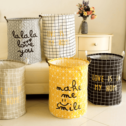 Alpha55 Panier à linge en tissu imprimé – Pratique & décoratif