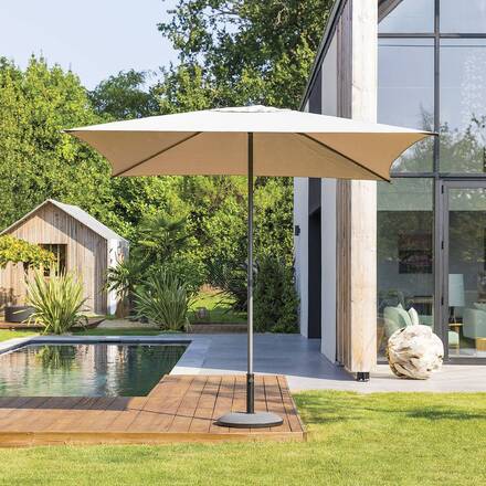 Alpha55 Parasol droit carré Soya 242 × 229 cm – sans pied