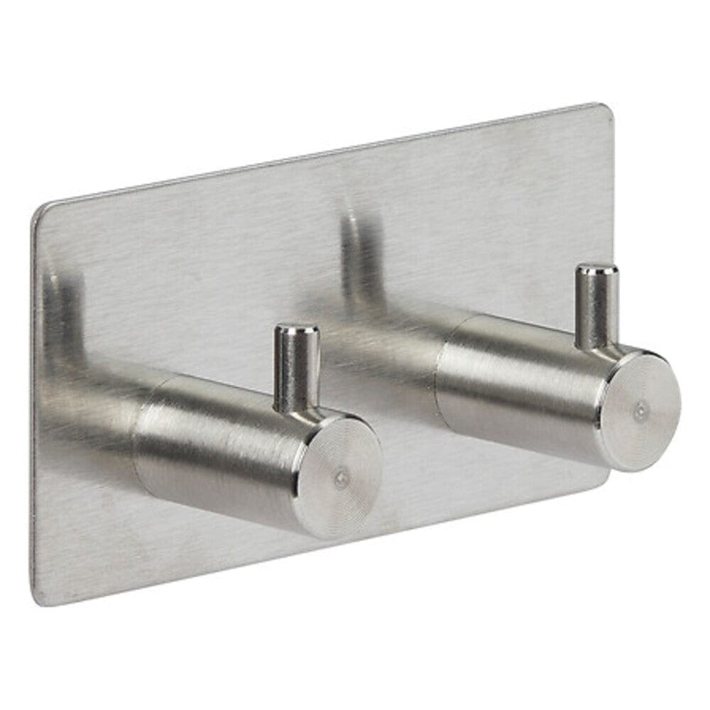 Alpha55 Patère adhésive 2 crochets en inox