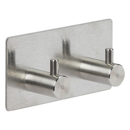 Alpha55 Patère adhésive 2 crochets en inox