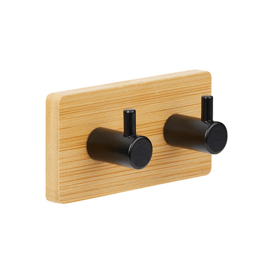 Alpha55 Patère Adhésive Stiky+ 2 Têtes en Bambou