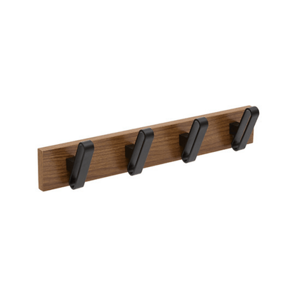 Alpha55 Patère Nocca 4 Têtes 40 cm en Métal & Bois
