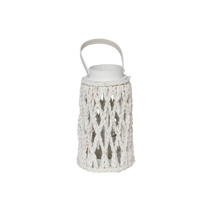 alpha55 Petite Lanterne en fibre tressée Dana blanc déco