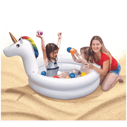 Alpha55 Piscine Gonflable Licorne Blanc Enfant
