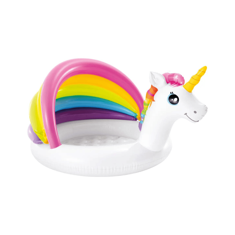 Alpha55 Piscine Gonflable Unicorne avec Ombrelle Intex