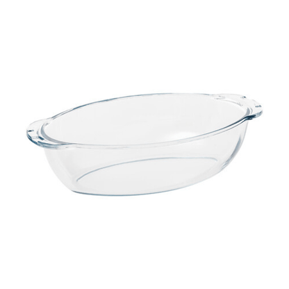 Alpha55 Plat Ovale Long avec Couvercle en Verre Transparent