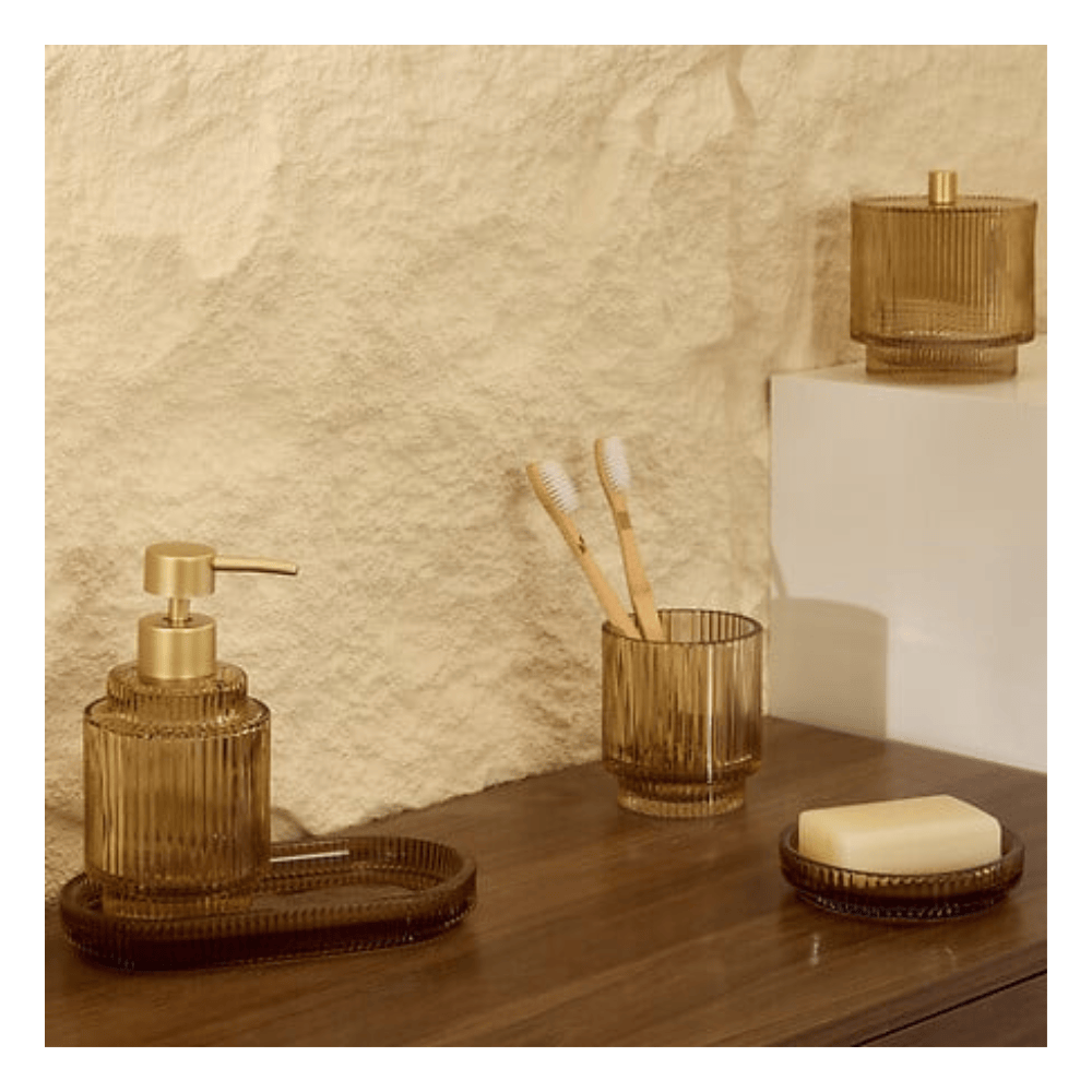 Alpha55 Plateau Solis 18,5 cm en Verre Ambre
