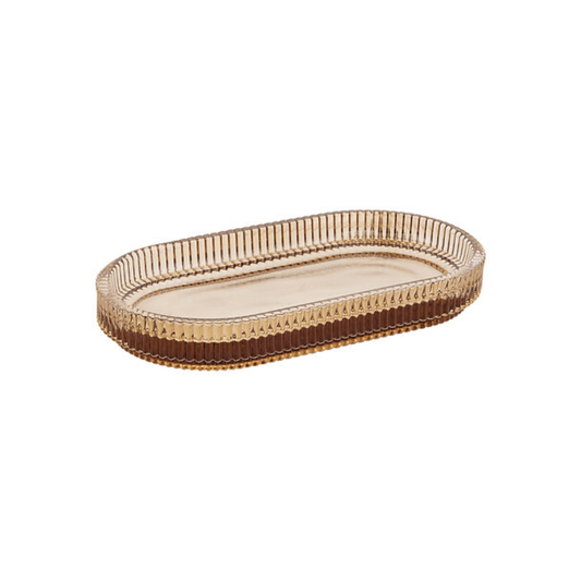 Alpha55 Plateau Solis 18,5 cm en Verre Ambre