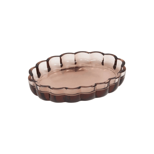 Alpha55 Porte-savon FLOREA ambre en verre – Élégant & pratique