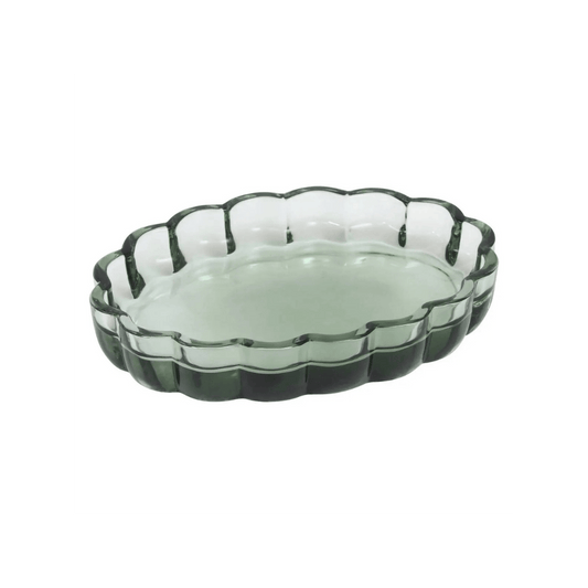 Alpha55 Porte-savon FLOREA vert en verre – Chic & décoratif