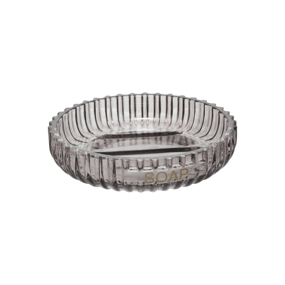 Alpha55 Porte-savon GLASS gris en verre – Moderne & élégant