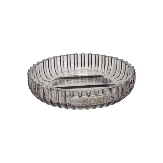 Alpha55 Porte-savon GLASS gris en verre – Moderne & élégant