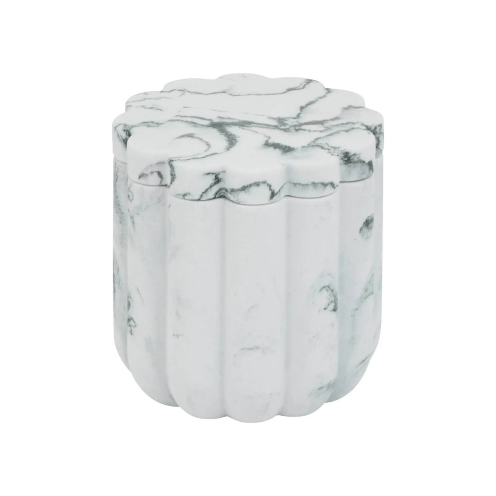 Alpha55 Pot à coton MARBY en polyresin – Élégant & pratique