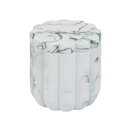 Alpha55 Pot à coton MARBY en polyresin – Élégant & pratique