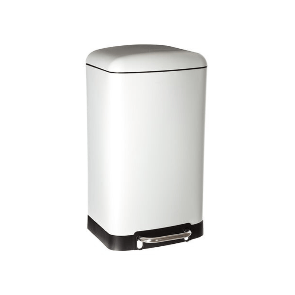 Alpha55 Poubelle à Pédale Ariane 30 L en Métal Blanc