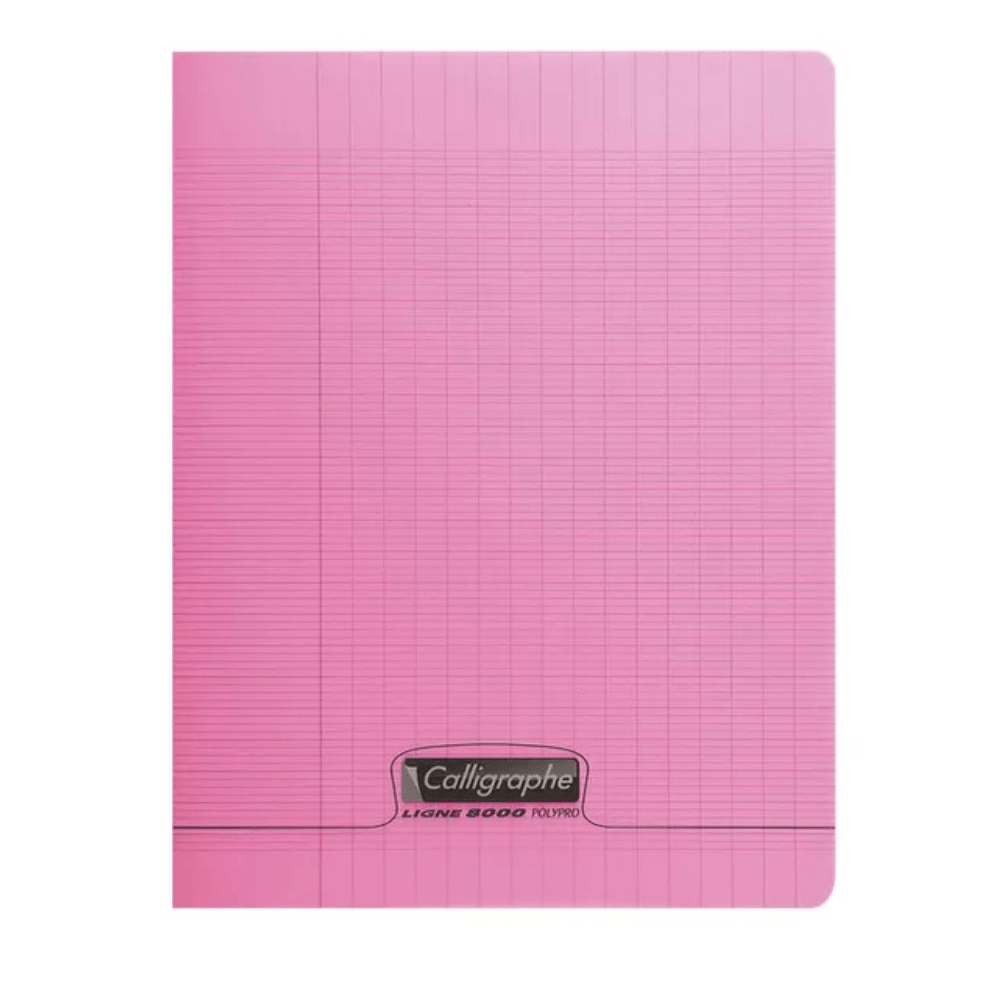 Alpha55 Rose Cahier Piqué 8000 Polypro A4 96P Séyès 90g