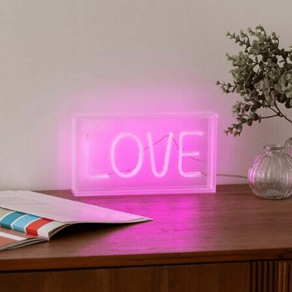 alpha55 Rose Néon LED à Poser Love Décoratif