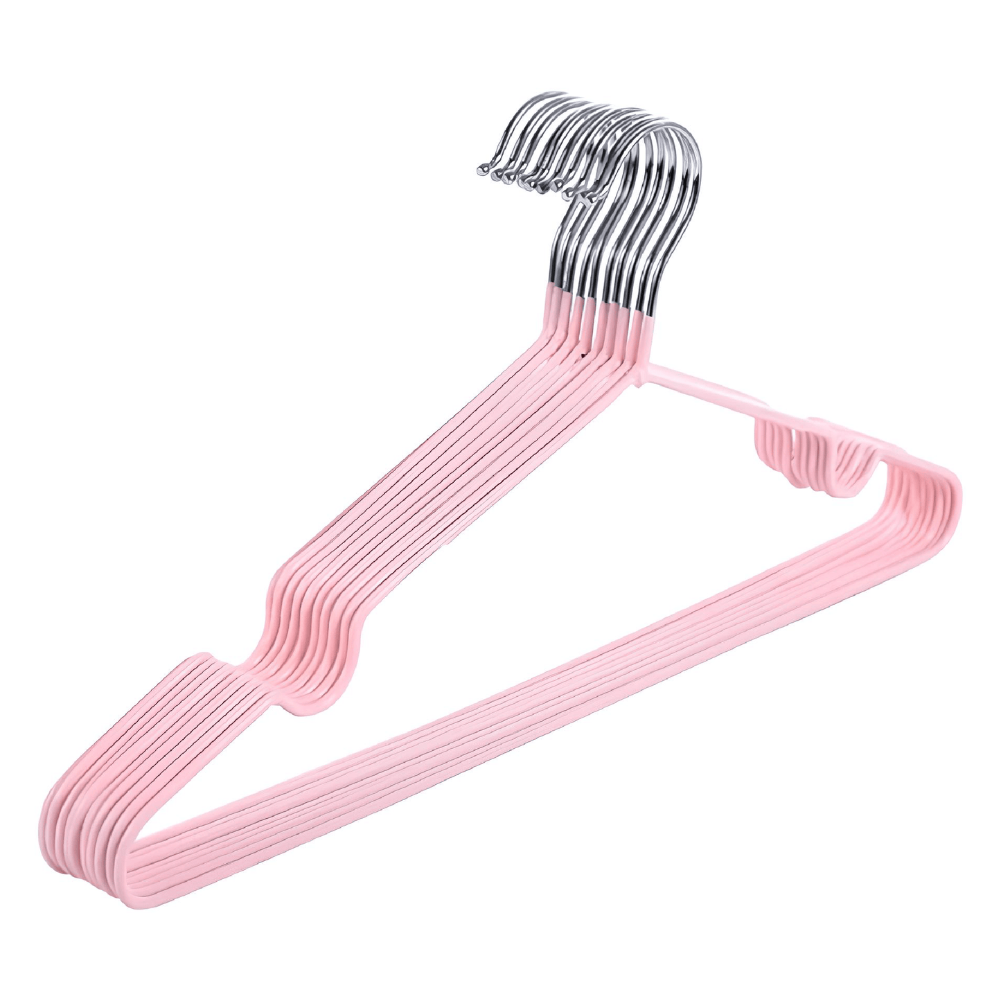 Alpha55 Rose Set de 10 cintres en métal – Antiglisse