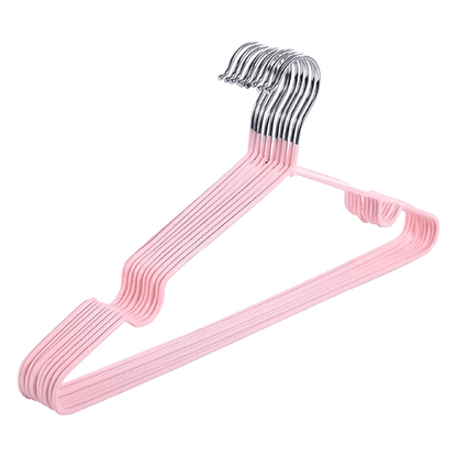 Alpha55 Rose Set de 10 cintres en métal – Antiglisse