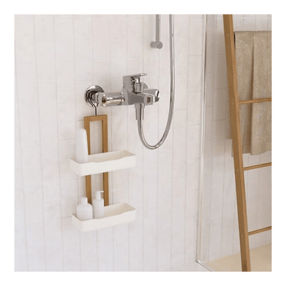 Alpha55 Serviteur de douche 2 niveaux naturéo en bambou blanc