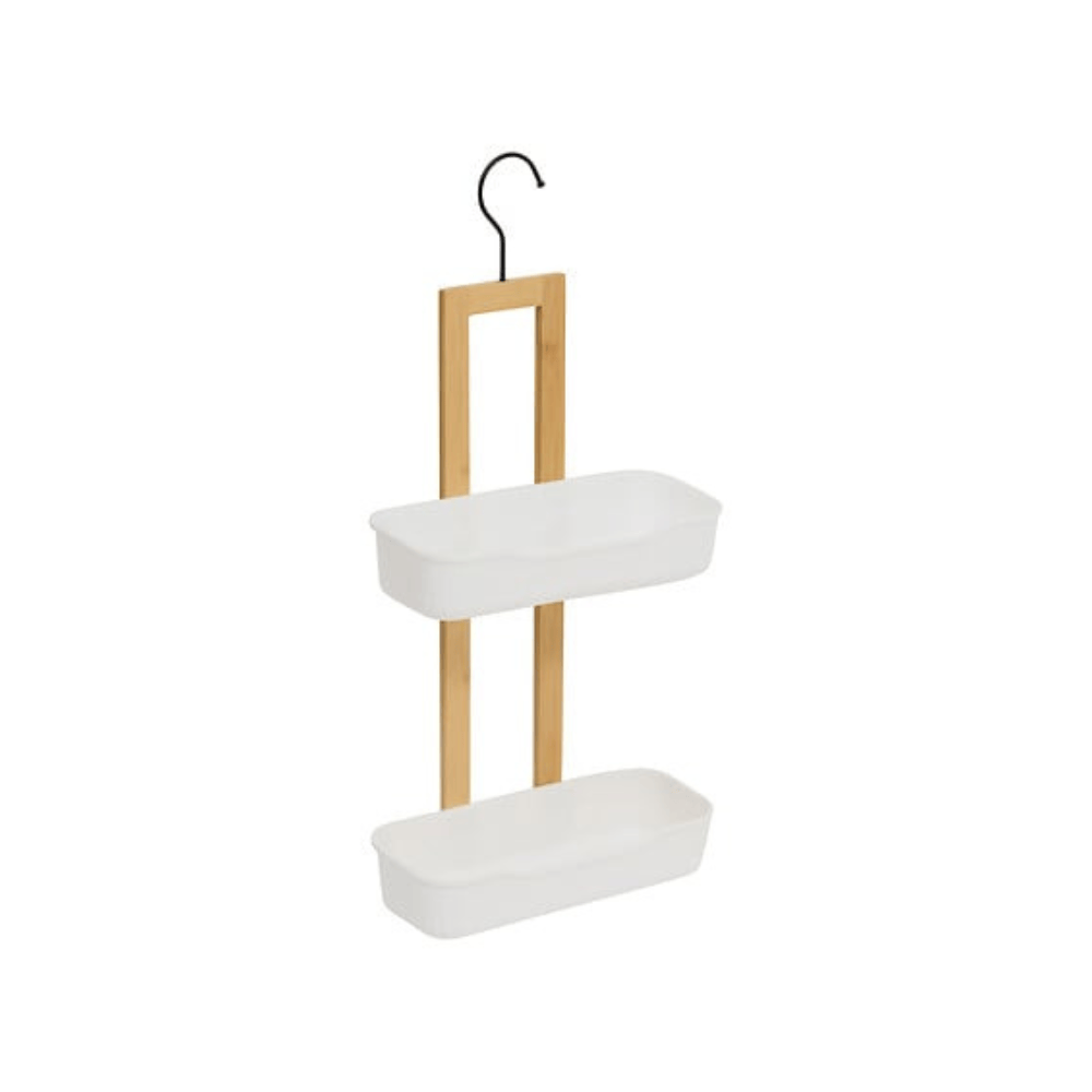 Alpha55 Serviteur de douche 2 niveaux naturéo en bambou blanc