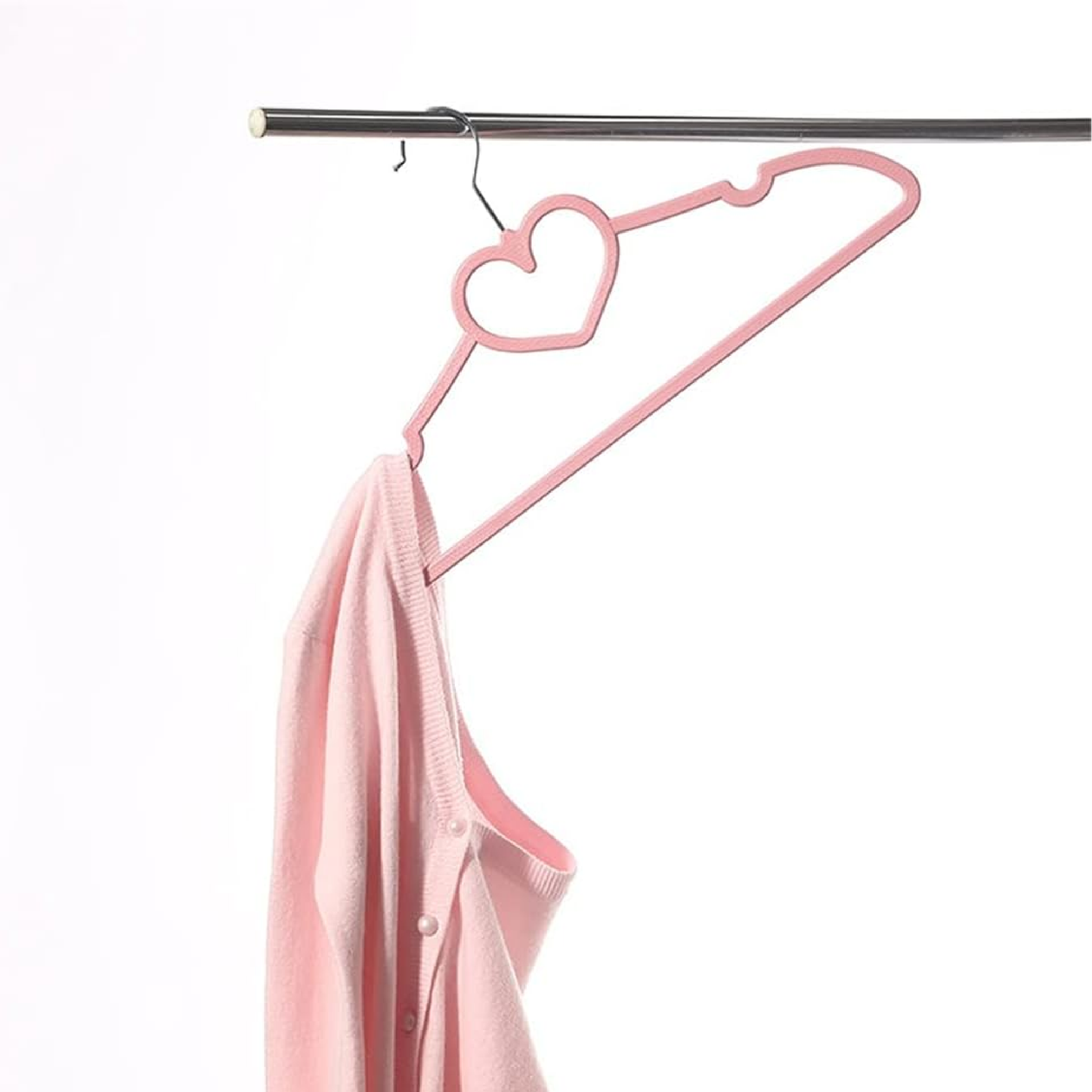 Alpha55 Set de 10 cintres en feutrine rose enfant – Antiglisse