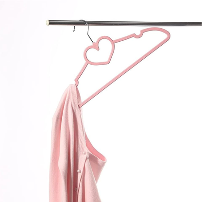 Alpha55 Set de 10 cintres en feutrine rose enfant – Antiglisse