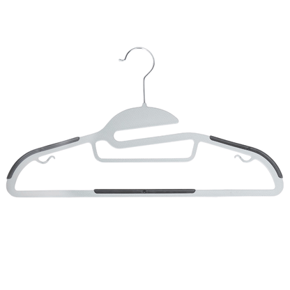 Alpha55 Set de 10 cintres en plastique blanc – Antidérapants