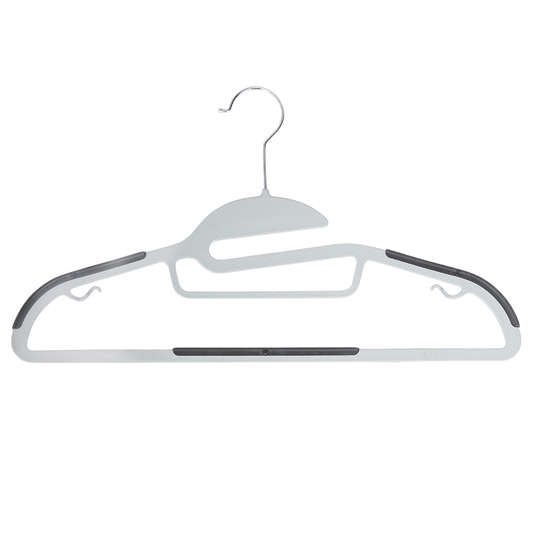 Alpha55 Set de 10 cintres en plastique blanc – Antidérapants