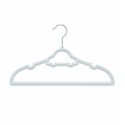 Alpha55 Set de 10 cintres enfant en feutrine bleue – Antiglisse