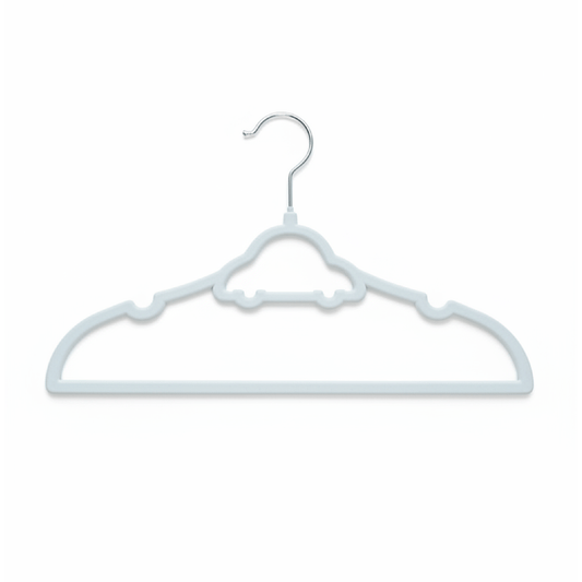 Alpha55 Set de 10 cintres enfant en feutrine bleue – Antiglisse