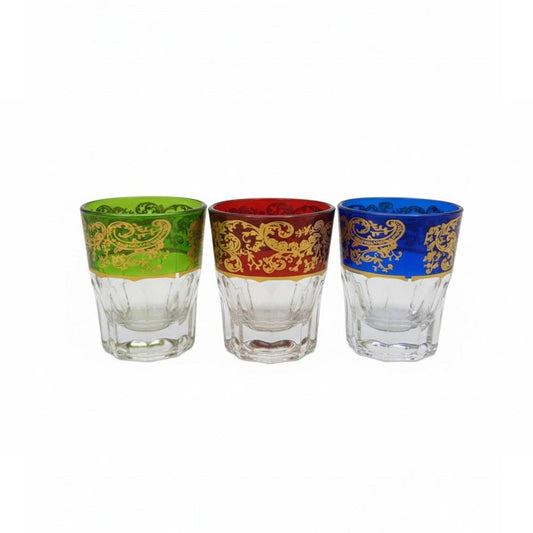 Alpha55 Set de 12 verres à thé 10 cl Saint-Louis doré
