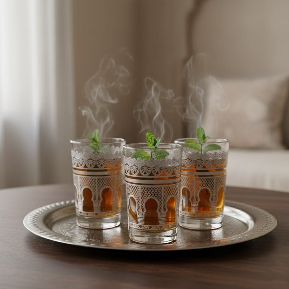 Alpha55 Set de 12 verres à thé 15 cl Portails argent