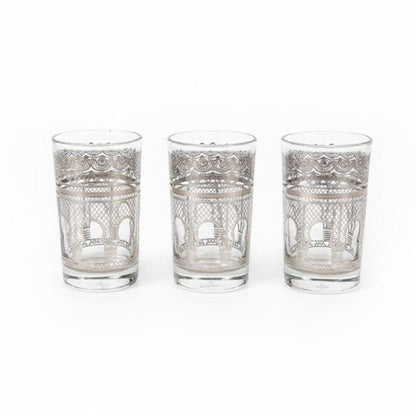 Alpha55 Set de 12 verres à thé 15 cl Portails argent